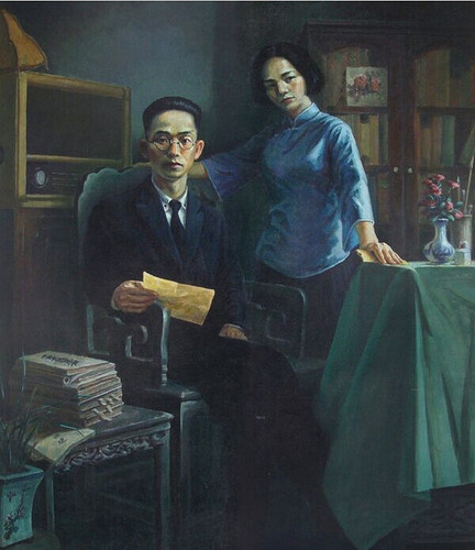 油画:阮啸仙与高恬波 - 绘画创作 - 红霞万朵