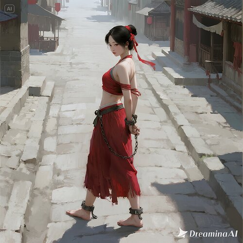 dreamina-2025-12-13-8310-生成一幅细腻清晰的写实摄影图片:古代美丽的寡妇窦娥31岁,但是依然面容秀丽,瓜子...