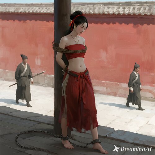 dreamina-2025-12-13-1893-生成一幅细腻清晰的写实摄影图片:古代美丽的寡妇窦娥31岁,但是依然面容秀丽,瓜子...
