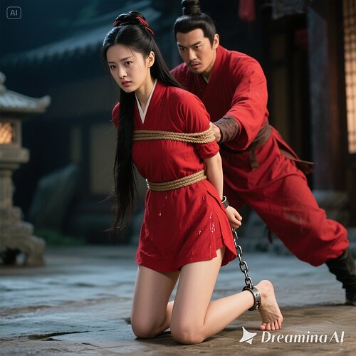 dreamina-2025-07-31-5120-生成一幅写实摄影图片(古装电视剧效果):侧面像:窦娥,女主角,30岁, 但是身材...