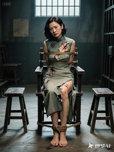 旗袍女烈初次审讯（向大师学AI） - AI女烈作品展示与讨论 - 红霞万朵