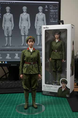 桌面玩偶-绿军装- (6)
