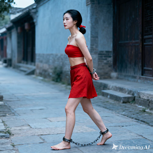 dreamina-2025-12-13-8225-生成一幅细腻清晰的写实摄影图片:古代美丽的寡妇窦娥31岁,但是依然面容秀丽,瓜子...