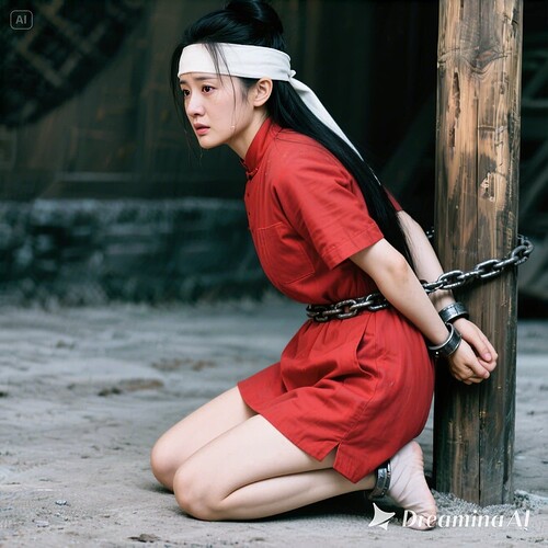 dreamina-2025-07-31-3652-生成一幅写实摄影图片(古装电视剧效果):侧面像:窦娥,女主角,30岁, 但是身材...