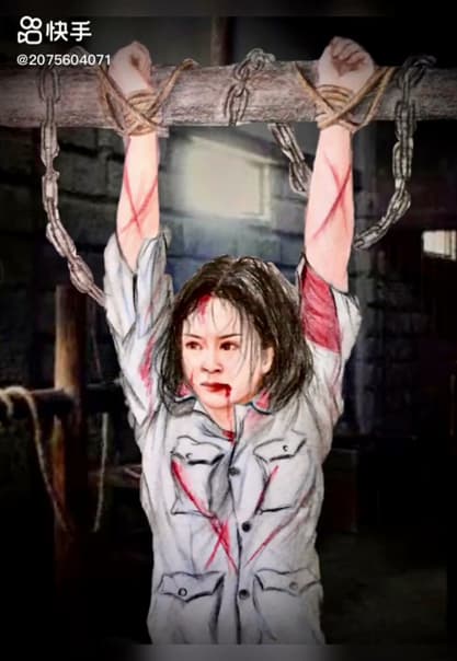 光荣绽放女烈绘画作品：钢铁英烈 - 大美坚贞 - 红霞万朵