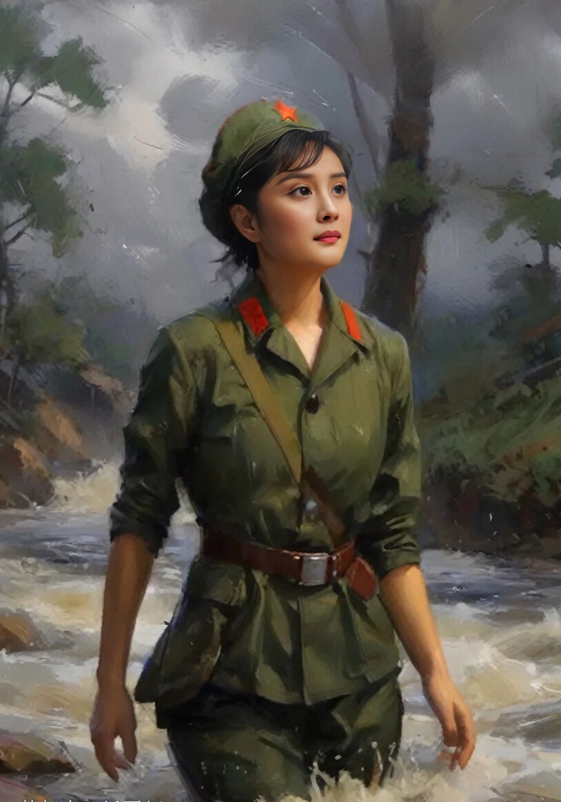 AI 时代-赏心悦目的女兵 - AI女烈作品展示与讨论 - 红霞万朵